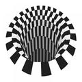3D Vortex Optical Illusion Round Area Trap Trippy Flannel Rugs Ultra Durable Cool Rugs Black Hole Stereo Vision Zebra Black and White Non-Slip 3D Visual Area Rugs for Room Decor (Diameter 60cm)