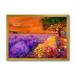 Designart An Orange Sunset Over Purple Lavender Fields II Farmhouse Framed Art Print