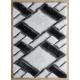 MDA Rug Imports Mateos Shag Collection Area Rug Black/White 3 5 X 5 5 4 x 6 Indoor Ivory Black Rectangle