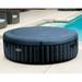 Intex Purespa Plus Inflatable Bubble Jet Hot Tub & Slip Resistant Seat (2 Pack) Vinyl/PVC in Blue/White | 28 H x 85 W x 85 D in | Wayfair