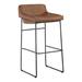 Moe's Home Collection Starlet Stool Upholstered/Metal in Gray/Brown | 37 H x 17 W x 20 D in | Wayfair PK-1107-14