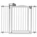 Richell One - Touch Pressure Mounted Pet Gate Wood (a more stylish option)/Metal (a highly durability option) in Gray | Wayfair 94929