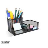 SR-HOME 3 In 1 Metal Desk Organizer Metal in Black | 4 H x 8.1 W x 4.1 D in | Wayfair SR-HOME5eda242