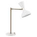 Joss & Main Stockholm 27" Desk Lamp Metal in White/Yellow | 27 H x 19.5 W x 8 D in | Wayfair EBCCDDD53AF644749D77F561B2CFD942