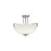 Kichler Eileen 17.3" Wide 3-Light Nickel Semi Flush Ceiling Light