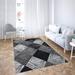 Gray 120 x 96 x 0.51 in Area Rug - Corrigan Studio® Justinne L"baiet Gianna Geometric Black Rug Polypropylene | 120 H x 96 W x 0.51 D in | Wayfair