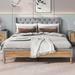 George Oliver Fatbardh Full Tufted Platform Bed Upholstered/Linen | 41 H x 83 D in | Wayfair 11921BDC82114767A2A689F7714BF512