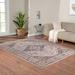 Gray 120 x 96 x 0.25 in Area Rug - Bungalow Rose Jasmine Vintage Medallion Woven Area Rug Polyester | 120 H x 96 W x 0.25 D in | Wayfair