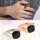 Bague Punk Rock en Acier Inoxydable Lisse pour Homme oral alière Hip Hop Bijoux de ix Mariage