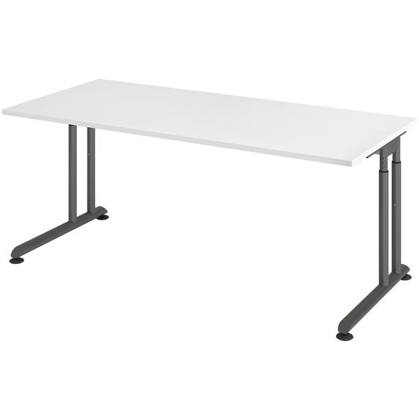 HAMMERBACHER Schreibtisch »Z-Line« 180 cm Gestell graphitfarben weiß, 180x82x80 cm