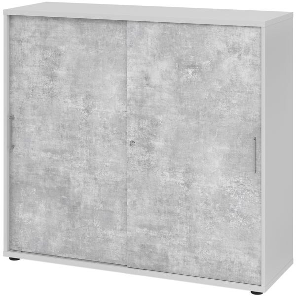 HAMMERBACHER Schiebetürenschrank »Z-Line« 3 OH grau, 120x110x40 cm