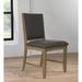 Saunders Desert Brown Upholstered Solid Wood Dining Chairs (Set of 2) - 24" L x 20" W x 36.5" H