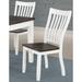 Cottage Farmhouse Design Two-Tone Dining Chairs (Set of 2)
