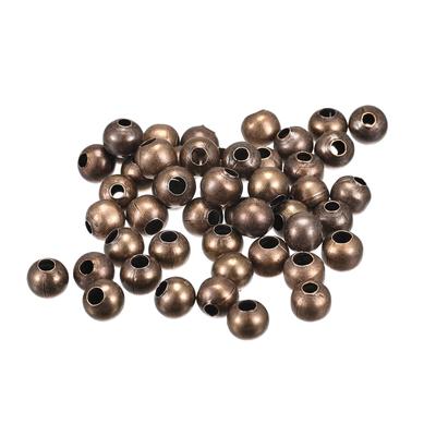 200Pcs 8mm Round Spacer Beads Jewelry Making Spacer Loose Ball Bead, Copper