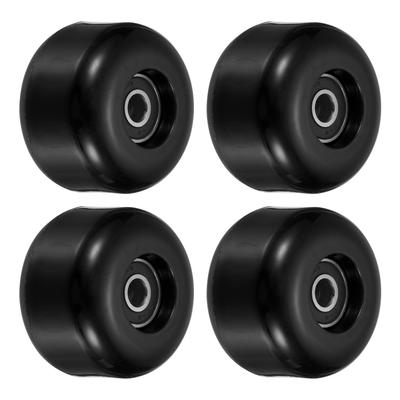 54mm Skateboard Wheel with Bearings ABEC-9 Street Wheels Cruiser 85A, Black 4pcs