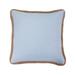 HiEnd Accents Luna Washed Linen Jute Trimmed Pillow, 20"x20"