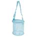 Mesh Beach Bag, Sea Shells Mesh Tote Sand Boxes Nets Bags, Sky Blue