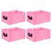 4Pcs Fabric Plant Grow Bags with Handles, 15.7"x11.8"x7.9" Planter Pots Pink