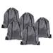 5Pcs 42x34cm Nylon Drawstring Backpack Cinch Storage Sack Sports Bags