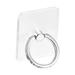 Clear Phone Ring Holder, Diamond Finger Grip Stand (Rectangle Shape) - Transparent, Silver