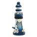 Etereauty Lighthouse Wooden Statue Model Adornment Miniature Nautical Themed Light Tower Watchtower Ornament Figurines Decor