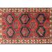 Ahgly Company Indoor Rectangle Traditional Dark Almond Brown Persian Area Rugs 2 x 4