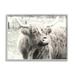 Stupell Industries Rustic Farm Highland Cattle Cow Monochrome Photography Photograph Gray Framed Art Print Wall Art Design by Graffitee Studios