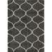 Rugs America Feather Shag Collection Charcoal Ivory Links FH200A Contemporary Geometric Area Rug 8 x 10