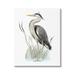 Stupell Industries Peaceful Heron Bird Standing Amidst Wild Grass Graphic Art Gallery Wrapped Canvas Print Wall Art Design by Studio Q