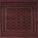 Ahgly Company Indoor Square Traditional Wine Red Southwestern Area Rugs 5 Square