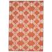 Wool Orange Rug 4 X 6 Modern Hand Tufted Moroccan Trellis Room Size Carpet