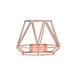 iOPQO Candles Nordic Style Wrought Iron Geometric Candle Holders Home Decoration Metal Crafts Candle Holder Rose Gold Small SC-LZT-B S