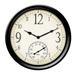 Springfield Decorative Clock & Thermometer Plastic - Black