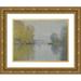 Claude Monet 24x18 Gold Ornate Framed and Double Matted Museum Art Print Titled - Autumn on the Seine Argenteuil (1873)