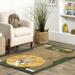 nuLOOM Tamira Colorful Lion Machine Washable Kids Accent Rug 3 x 5 Green