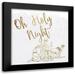 Kimberly Allen 12x12 Black Modern Framed Museum Art Print Titled - Oh Holy Night Wisemen