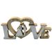 Labakihah Ornaments Wooden Love Sign Rustic Wall Decor Freestanding Word Arts for Home Bedroom Living Room Decor White Tabletop Decoration Room Decor