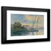 Albert Lebourg 24x18 Black Modern Framed Museum Art Print Titled - The Edges of Lake Geneva in Saint-Gingolph (1900)