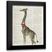 James Christopher 20x24 Black Modern Framed Museum Art Print Titled - Dapper Giraffe