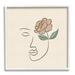 Stupell Industries Floral Outline Casual Doodle Abstract Woman Face Graphic Art White Framed Art Print Wall Art Design by JJ Design House LLC