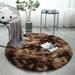 Fluffy Colorful Round Area Rug Carpet Round Fluffy Soft Area Rugs for Kid Girls BedroomPlush Shaggy Carpet Circle Nursery Rug Circular Carpet Plush Throw Rug Shaggy Decorative Accent Rug Floor Carpet