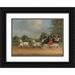 James Pollard 24x18 Black Ornate Framed Double Matted Museum Art Print Titled: The London-Faringdon Coach Passing Buckland House Berkshire (1835)