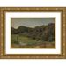 Hans Gude 14x11 Gold Ornate Wood Frame and Double Matted Museum Art Print Titled - Landscape at Ljan (1858)
