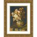 Adolphe Monticelli 18x24 Gold Ornate Framed and Double Matted Museum Art Print Titled - Various Flowers