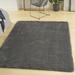 Nourison Luxurious Shag Grey 5 3 x 7 3 Area Rug Solid Plush Bed Room Living Room Dining Room Kitchen Easy Cleaning Non Shedding