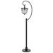60W Alma Metal & Glass Downbridge Lantern Style Floor Lamp Dark Bronze