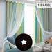 Star Curtains Stars Blackout Curtains for Kids Girls Bedroom Living Room Colorful Double Layer Star Window Curtains 1 Panel 40 W x 52 L