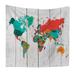 Keimprove Watercolor World Map Tapestry Wall Hanging Colorful Map Tapestry Beach Tapestry Indian Dorm Decor Bedroom Living Room Wall Hanging Art for Living Room Bedroom Dorm Home Decor