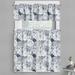 Ambesonne Shabby Flora Valance & Curtain Garden Spring Roses 55 x36 Blue Grey and White