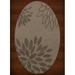 Dalyn Dover Area Rug DV17 Dv17 Stone Floral Leaves 5 x 8 Oval